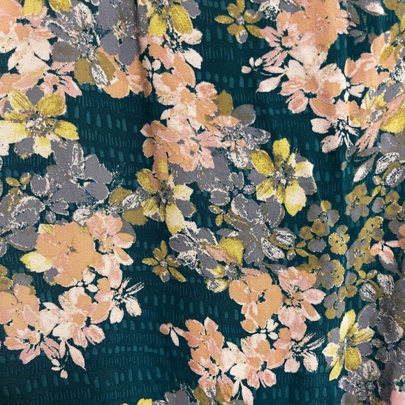 O'Neill Floral Maxi Skirt in Teal and Cream - Picture 10 of 16